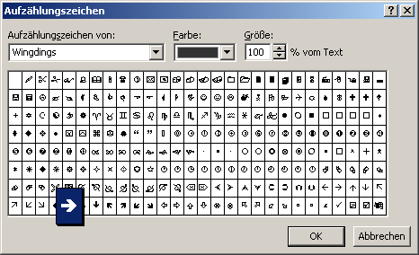 Aufzaehlungszeichen